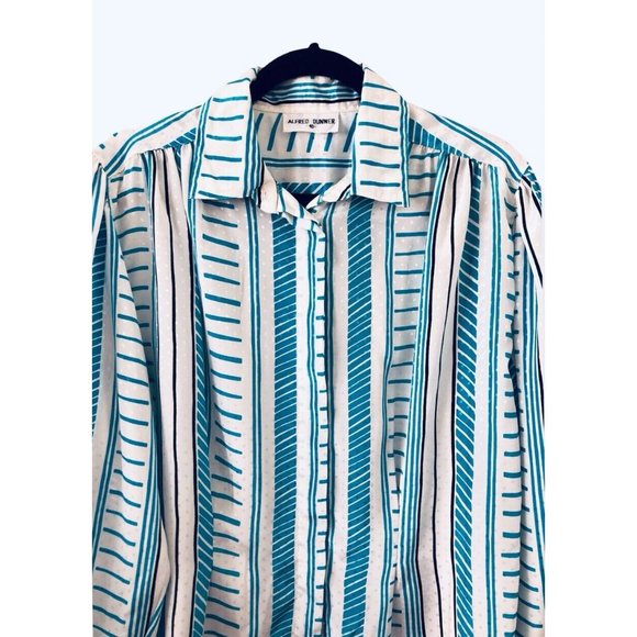 VTG Alfred Dunner Print Button Down Blouse Size 40 (L) - Picture 12 of 15